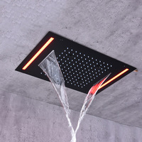 Plafond moderne salle de bain pluie LED douche sur le pommeau de douche en acier inoxydable