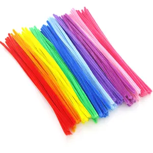 Factory custom 30mm 15mmcraft chenille stems 10mm jumbo loopy giant neon chenille stems 12mm 20 in for kids