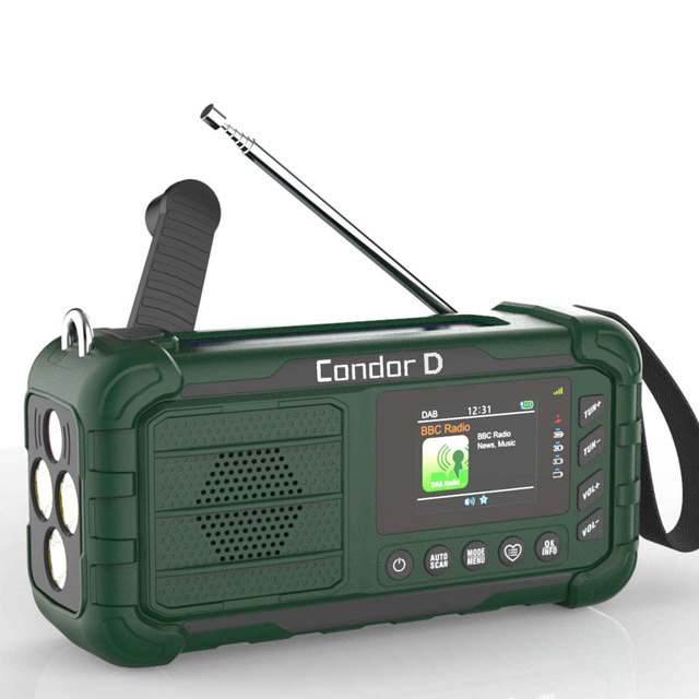 10000mah Solar Hand Crank Emergency Radio AM FM DAB DAB+ Noodradio Wireless Speaker Flashlight Portable SOS Survival Outdoor