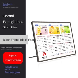 Tên thương hiệu Menu hiển thị ánh sáng hộp hình chữ nhật sáng bảng thẻ cho trà sữa cửa hàng đồ ăn nhẹ Hamburger dẫn Hộp ánh sáng - Product Image 6