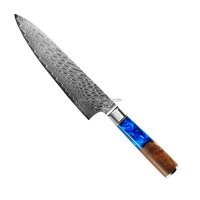 Ensemble de couteaux Santoku en acier Damas VG10 de haute qualité, couteaux de chef japonais, utilitaire, à steak, à pain, à éplucher, à désosser, avec manche en bois écologique et gravure laser