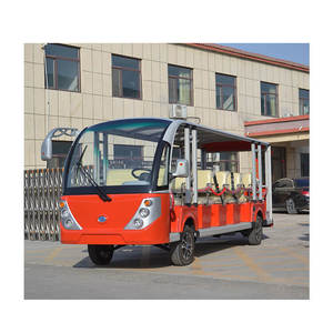Diseño de moda Venta caliente Autobús turístico eléctrico 14 plazas Cerrado con aire acondicionado Estilo de lujo para parques y alquiler - Product Image 1
