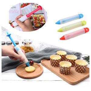 Silikon-Lebensmittelschreibstift Schokoladen-Dekorationswerkzeuge Kuchenform Cremebecher Keks-Zuckerguss Spritztüllen Küchenzubehör - Product Image 5