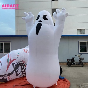 Decoración Luminosa Inflable <span class=keywords><strong>de</strong></span> Fantasmas <span class=keywords><strong>de</strong></span> Halloween. Fantasma Inflable Regordete para Eventos <span class=keywords><strong>de</strong></span> Halloween - Product Image 2