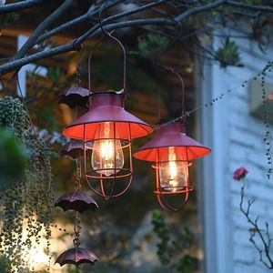 Lustre solaire vintage en fer forgé, lampe suspendue étanche, ornement pour jardin, villa, éclairage de rue extérieur et meubles de parc - Product Image 5