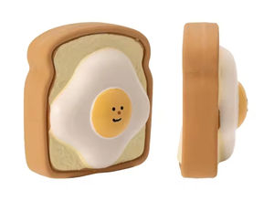 Yeni Bite dayanıklı sevimli yumurta ekmek şekilli doğal lateks köpek oyuncak interaktif kauçuk gıcırtılı <span class=keywords><strong>Pet</strong></span> çiğnemek oyuncaklar - Product Image 4