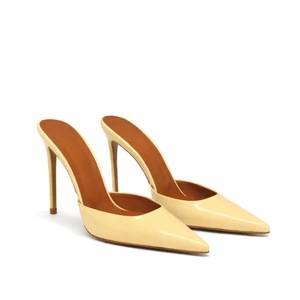 Sandali con Tacco a Spillo Rosa Brillante, Punta Affusolata, Mules Eleganti in Poliuretano con Tacco Altissimo per Donna - Product Image 5