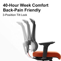 Chaise de bureau ergonomique en maille avec appui-tête 3D, dossier haut, siège en mousse moulée, vérin à gaz classe 4, pivotante, certifiée BIFMA, pour bureau à domicile GTChair