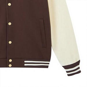 Veste d'hiver pour homme à prix de gros, style Letterman, logo personnalisé sur le devant, 100% coton/laine, respirante, légère, haute qualité - Product Image 5