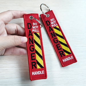 Llavero Jet Tag Bordado Personalizado con Diseño de Marca Promocional, Letras de Advertencia para Tripulación de Vuelo, Avión y Coche, y Logotipo de Texto - Product Image 2