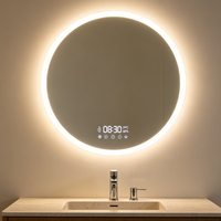 Miroir LED intelligent mural à haute luminosité Shunhua avec capteur tactile et lumière réglable pour l'installation dans les toilettes des centres commerciaux