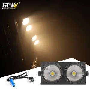 GEVV-Luz LED cegadora de 2 ojos, 200w, COB, 2x100w, para DJ, discotecas