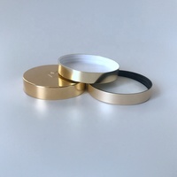 Pots à cosmétiques en plastique aluminium, brillant, 89400 89/400, métal or, plastique doré, couvercles pour grande bouche, vente en gros, offre spéciale