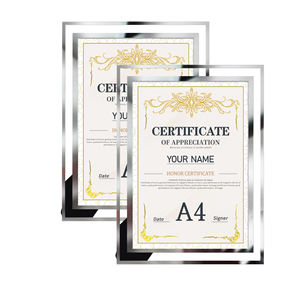 Cadre photo en cristal transparent de 6 pouces pour certificat de brevet, vente en gros directe usine - Product Image 1