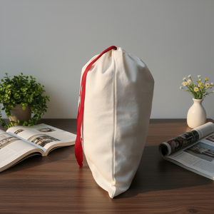Sacs à cordon personnalisés en toile recyclée, écologiques, en coton, pour chaussures, vêtements, chaussettes, avec logo - Product Image 3