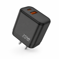 Adaptor USB C Cantell Wholesale 20W Pengisi Daya Cepat dengan QC3.0 Colokan US EU UK AU untuk iPhone Android Baru
