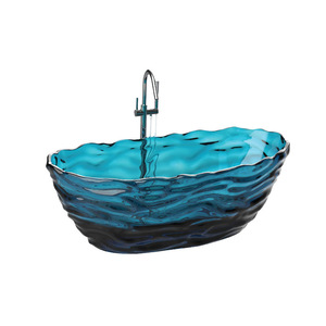 Gran oferta, resina de piedra, cristal colorido, bañera de remojo Artificial, bañera de resina transparente - Product Image 4
