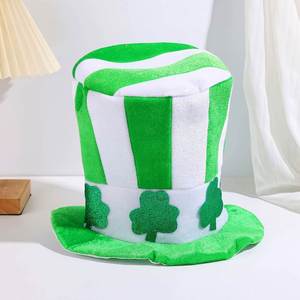 Sombrero de Copa Personalizado con Trébol para el Día de San Patricio para Niños, Accesorio de Disfraz para Festival Irlandés, Banda Verde, Suministros para Fiestas al por Mayor, Desfile - Product Image 2