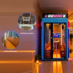Shopping Mall Unattended Self Service Mobile Mini Self-service KTV Practice Room Amusement Park <strong>Karao</strong> Booth Soundproof Room - Product Image 1