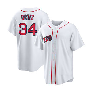 Оптовая продажа, дешевая Высококачественная дышащая мужская бейсбольная майка с вышивкой, Бостон 16 Jarren Duran <span class=keywords><strong>2</strong></span> Alex Bregman 34 David Ortiz - Product Image 4