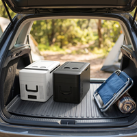Réfrigérateur-congélateur portable FantastiCLEAN FT-20L 20L à double température avec compresseur 12V-24V AC, mini-réfrigérateur pour camion, camping-car, camping