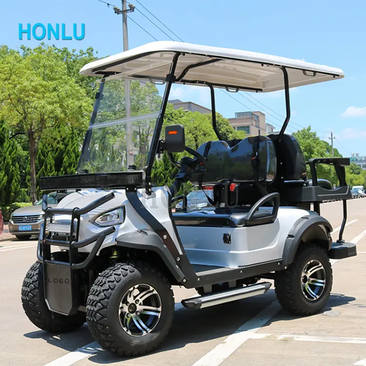 6 Persoon 72V Elektrische Opgeheven Golfkar Off Road Buggy Met Lithium Batterij