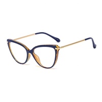 DOISYER 2022 Lunettes de vue tendance couleur vache pour femmes Cadre optique rétro TR90 Lunettes de soleil haut de gamme œil de chat Blocage de la lumière bleue UV400