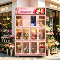 Distributeur automatique de fleurs intelligent, 24h/24, vente en libre-service de bouquets de fleurs fraîches