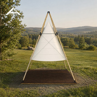 Tente pyramidale de luxe BOTEEN pour glamping, personnalisable, pour resort, extérieur, toile écologique 230g, imperméable, structure en bois galvanisé, hôtel, BSCI