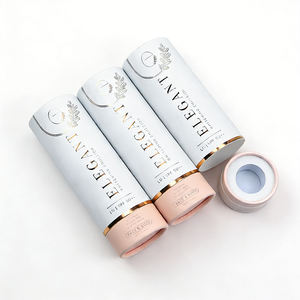 Boîtes d'emballage de parfum cosmétique de luxe personnalisées avec logo, boîtes rondes blanches avec revêtement - Product Image 2