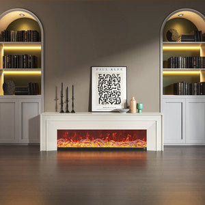 <span class=keywords><strong>Chimenea</strong></span> Eléctrica Decorativa Integrada con Llama Simulada, Estilo Americano para el Hogar - Product Image 5