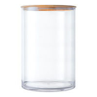 Pot en plastique PC non-verre écologique de 250 ml pour la conservation des aliments, multifonctionnel, avec couvercle, pour pelures de mandarine séchées et produits secs - Vente en gros
