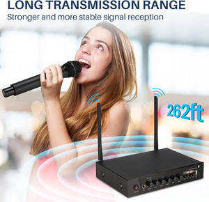 Professional 2-in-1 Dynamic <b>Microphone</b> System Handheld Metal <b>Wireless</b> <b>Microphone</b> Best <b>Microphone</b> for Best Audio Quality - Product Image 3