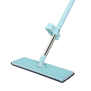 360 Rotating <b>Flat</b> <b>Mop</b> Hand Free Self Wringing Microfiber Floor Cleaning <b>Mop</b> with Stainless Steel Pole for Home Office - Product Image 1