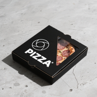 Boîte d'emballage triangulaire pour tranches de pizza avec impression personnalisée, boîte alimentaire jetable avec fenêtre transparente