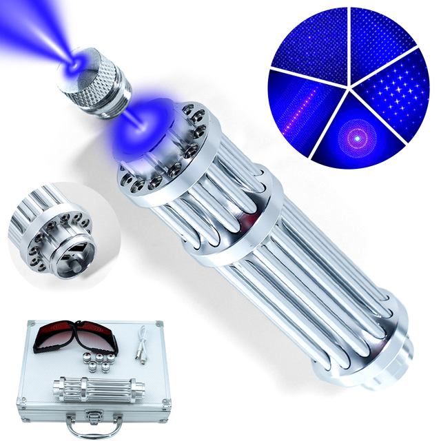 Professional Blue Laser Pointer with USB Charging System | High-Intensity Blue Beam for Industrial Applications
