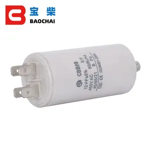 CBB60 450V 30uf running motor start capacitor two 2 pins with bottom screw for electric washing machine air conditioners