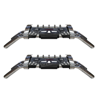 Barra de toro de acero inoxidable para camioneta 4x4, barra de empuje para coche, parachoques delantero con luces Led para Hiace Hilux Revo