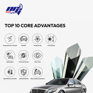 Tinte superoscuro barato para coches ventanas fábrica polarizado negro <span class=keywords><strong>coche</strong></span> vidrio tintado <span class=keywords><strong>coche</strong></span> ventana película Solar Uv rechazo - Product Image 2
