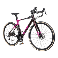 Vélo de route personnalisé avec cadre en aluminium, roues 700c, frein à disque