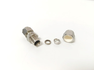 316L OD3/8 "sambungan lurus pipa industri fitting kompresi baja tahan karat - Product Image 3