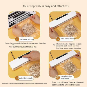 Máquina de Sellado al Vacío Doméstica Multifuncional Portátil e Impermeable con Pantalla Digital y 10 Bolsas de Vacío para Almacenamiento en Refrigerador - Product Image 5
