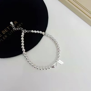 S925 Sterling Silver <b>Beaded</b> <b>Bracelet</b> For Women Ball Shape Everyday Wear Jewelry - Product Image 4