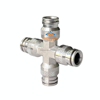 3/8 "moleté Slip Lock Tube de couplage rapide connecter croix té ligne droite coude brouillard système de refroidissement raccord connecteur Joint