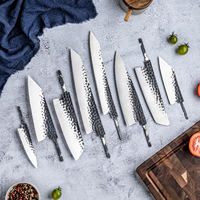 Grandsharp DIY Lame de couteau sans manche en acier à haute teneur en carbone 9Cr18Mov, Lames vierges pour couteaux de cuisine Chef, Santoku, Kiritsuke
