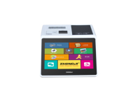 Terminal de point de vente tout-en-un ZHONGJI Mini de bureau 11,6 pouces avec imprimante thermique intégrée 80 mm, processeur Intel Quad-Core, 4 Go/8 Go de RAM, Windows 128 Go
