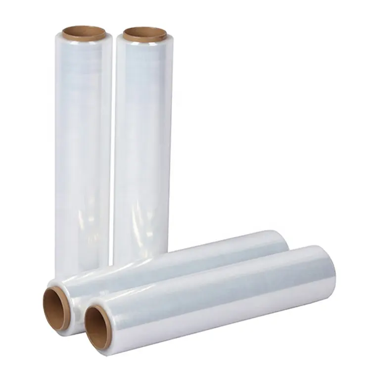 Gute Qualität Benutzer definierte Länge LLDPE Klare transparente Stretch folie aus recyceltem Kunststoff
