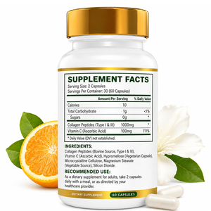 Complément alimentaire OME pour adultes, blanchiment de la peau, collagène marin, vitamine C, capsules anti-âge, soutien immunitaire, antioxydant, 60 - Product Image 4