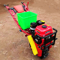 Matériel agricole : Motoculteur diesel 7-8 CV avec semoirs à chaîne rotative, désherbeurs et moteur à engrenages rouge haute performance