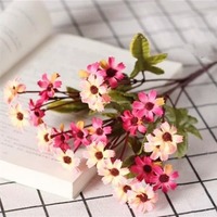 Bunga Daisy Buatan 6 Cabang Warna Musim Gugur untuk Dekorasi Rumah, Grosir Bunga Artificial untuk Dekorasi Kantor, Rumah, dan Pernikahan